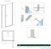 Radaway Nes Dws Brushed Gold drzwi wnękowe 110cm prawe szczotkowane złoto 10028110-99-01R